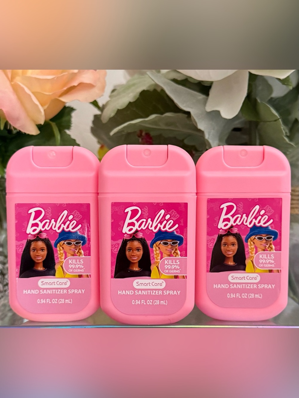 🆕🪷 SMART CARE “BARBIE” 3-PIECE HAND SANITIZER SPRAY SET. BRAND NEW.